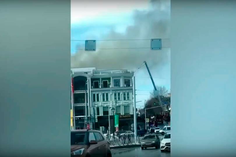 Пожар в казанском ГУМе