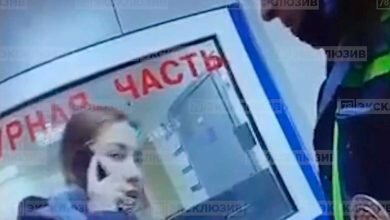 Драка гаишника и девушки-оперативника в Петербурге
