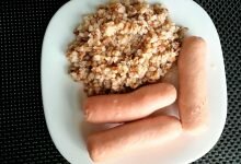 Гречка и сосиски