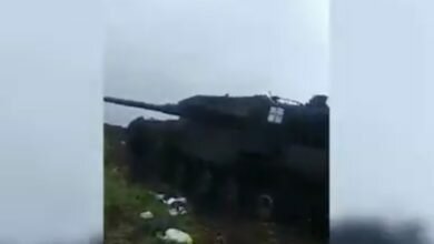 Подбитый танк Leopard