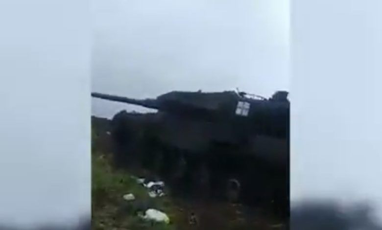 Подбитый танк Leopard