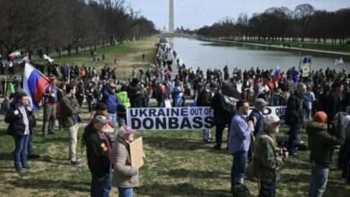 Протесты в США против помощи Украине
